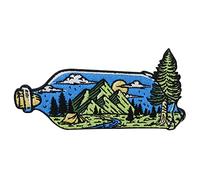 Broken Landscape Iron-On Patch | Mountain, Tree, Forest Embroidery, Nature Ironable, Hiker Badges Finally Home
