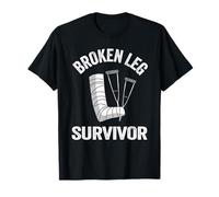 Broken Leg Survivor Get Well Injury Broken Leg Surgery T-Shirt