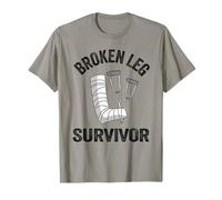 Broken Leg Survivor Get Well Injury Broken Leg Surgery T-Shirt
