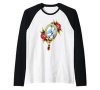 Broken Mirror Flowers Raglan Baseball Tee