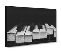 Broken Piano Keys Abstract Canvas Print for Living Room Bedroom Home Office Décor, Wall Art Picture Ready to Hang, 30 x 20 Inch (76 x 50 cm)