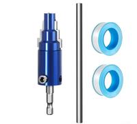 Broken Pipe Extractor Tool for PVC, CPVC & PEX Pipes - 3-in-1 Internal Pipe Wrench with Hex Shank, Compatible with Power Drills & Manual Use, Fits