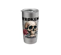 Broken Promises Skull Retro Beach Graphic Design Stainless Steel Insulated Tumbler