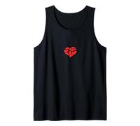 Broken Red Heart Puzzle Pieces Tank Top