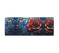Broken Red Rose Prints Extra Large Mouse Pad 12x31.5in for Office, Gaming, and Learning - Durable, Comfortable, and Environmentally Friendly