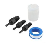 Broken Screw Extractor Set for 1/2 Inch, 3/4 Inch, 1 Inch Water Pipes, Anti-Slip Bolt and Thread Remover Tool, Hex Shank Drill Bit Compatible with