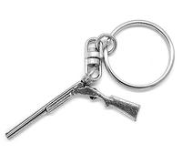 Broken Shot gun Silver Pewter Keyring (single sided) in an organza pouch