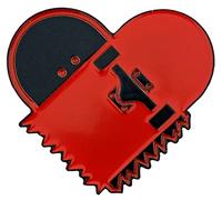 Broken Skateboard Heart Enamel Pin Brooch for Jacket Tote Hand Bag