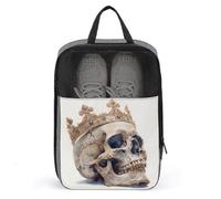 Broken Skull Wearing A Crown Shoe Bag for Travel Daily Use Anti-dust Storage Carrier Golf Shoe Pouch
