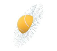 Broken Sticker for Decoration - 3D Car Sticker, Funny Tennis Ball Sticker, Creative Smash Effect, Car Windscreen Decoration for SUV Sedan Driver, Funny Prank