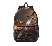 Broken Sword Crown 17 Inch Backpack-Lightweight Travel Daypack with Pockets