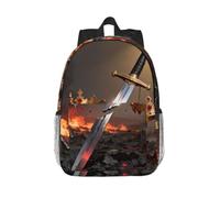 Broken Sword Crown Laptop Backpack-Lightweight 15 Inch Travel Daypack