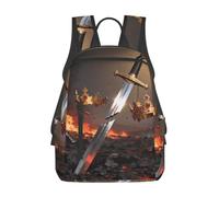 Broken Sword Crown Lightweight Casual Rucksack-Large Capacity Daypack | Lightweight. Padded Straps. Fits 15 Inch Laptop.