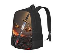 Broken Sword Crown Lightweight Casual Rucksack-Large Capacity Daypack | Lightweight. Padded Straps. Fits 15 Inch Laptop.