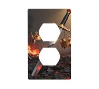 Broken Sword Crown Unbreakable Polycarbonate Switch Plate-1 Gang Screwless Wall Plate for Home Office