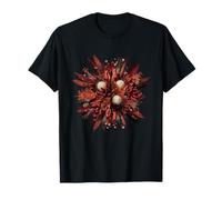 Broken Symmetry Dark Floral Abstract Explosion T-Shirt