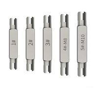 Broken Tap Extractor, Hex Double Head Tap Extractor Set, For M5 M6 M8 M10, 5PCS Alloy Steel Screw Tap Remover Tools