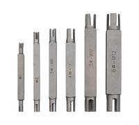 Broken Tap Extractor Set 6PCS Double Ended Screw Remover for Stripped Head Screws Nut Splitter Alternative Steel 4-12mm