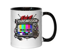 Broken Television with No Signal Ceramic Tea Coffee Mug Black