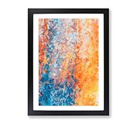 Broken Through Abstract Framed Print for Living Room Bedroom Home Office Décor, Wall Art Picture Ready to Hang, Black A2 Frame (62 x 45 cm)