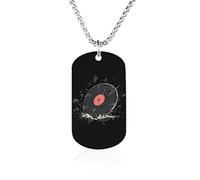 Broken Vinyl Record Men's Pendant Necklace for Women Customizable Jewelry Dog Tag Memorial Necklaces