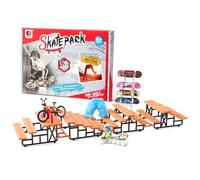 BROKIG Decktoy Finger Skateboard Park For Kids,Mini Fingerboard Skatepark Training Finger Boards Toys Ramp Set Kit Boys Gift (HB10)