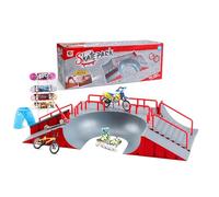BROKIG Decktoy Finger Skateboard Park For Kids,Mini Fingerboard Skatepark Training Finger Boards Toys Ramp Set Kit Boys Gift (HB08)