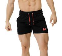 BROKIG Men's 3 Inch Gym Exercise Shorts, Lightweight Training Workout Sports Running Short with Pockets (M, Black)