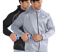 BROKIG Mens Gym Hoodies Running Sports Coat Casual Jackets XL