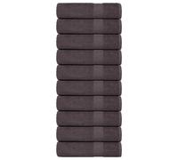 Brokky 136691 Bath Towels 10 pcs Anthracite 100x150 cm 360 gsm 100% Cotton Towels - Premium Jumbo Bath Sheet - Cotton Highly Absorbent and Quick Dry Extra Large Bath Sheet - Super Soft Hotel Quality T