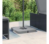 Brokky 4 Piece Parasol Base Set for Cross Stand Parasol 100 kg PP-Cantilever Garden Parasol Base Weight Square Banana Stand Weights for Offset Parasols Fillable with Sand or Water