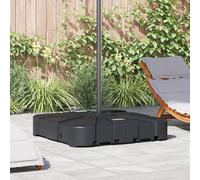 Brokky 42006932 2 Piece Cantilever Parasol Base Set - 150kg Sand or 113kg Water Square Banana Umbrella Stand Cantilever Parasol Base, Weight Stand for Patio Offset Parasols Fillable Sand or Water Umbr