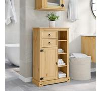 Brokky Bathroom Cabinet Corona 70x33x110 cm Solid Wood Pine,Bathroom Storage Unit,Bathroom Cabinet Freestanding for Living Room,Dining Room,Kitchen,Modern Style