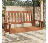 Brokky Garden Swing Bench with Metal Chains Brown Solid Wood Fir-Outdoor Swing Chair,Solid Wood Swing Bench for Porch Garden Tree