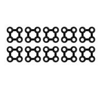 Brokky Mat Connectors 10 pcs Rubber Black,Honeycomb Indoor Outdoor Rubber Ring Entrance Floor Door Mat Heavy Duty Matt with Drainage Holes Anti Fatigue Dirt Scrapper Playground Garden Matting