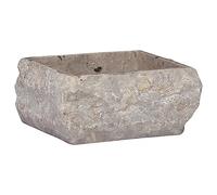 Brokky Sink Grey 30x30x13 cm Marble,Ceramic Cloakroom Basin Hand Washing Sink,Modern Design Gloss CounterT O P Basin Cloakroom Sink for Bathroom Lavatory,Vanity Cabinet