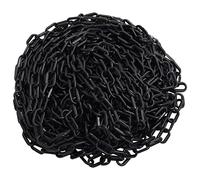 Brokky Warning Chain Black 30 m Ø8 mm Plastic-Plastic Chains Barrier Safety Plastic Chain Warning Post Road Cone Chain Isolation Chains for Transportation Facility,Decorative Garden Fence