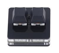 BROLEO 2 Key Keyboard, All Black Type C to USB Interface, Hotkey Programmable Keyboard for Game Music Media