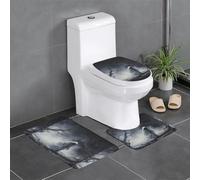 BROLEO 3-Piece Anti Slip Floor Mat Set Ghost by the dead tree Printing Bathroom Rugs for Ultimate Comfort, Master Bathrooms