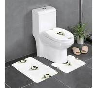 BROLEO 3-Piece Anti Slip Floor Mat Set Horrifying ghost face Printing Bathroom Rugs for Ultimate Comfort, Master Bathrooms