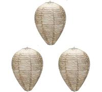 BROLEO 3Pcs Waterproof Wasp Nest Decoy Bee, Fake Hornet Nest Decoy,Bee Trap Bags,Bee Bait Deterrent (C)