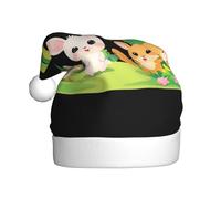 BROLEO A happy paradise for small animals Printed Christmas Hat for Adult quality accessory soft, lightweight, and fluffy
