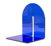 BROLEO Acrylic Bookends, Thickened Design Stable Stand Desktop Book Holder High Transparency L Shape Glossy Appearance for Home Library Office (Translucent Blue), BROLEOmpa5kwgofb-12