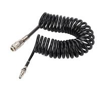 BROLEO Air Compressor Coil Hose, Durable Anti-Kink Recoil Air Hose, 5m/16.4ft, Black