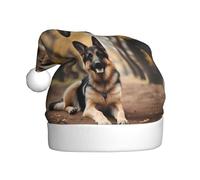 BROLEO Animal german shepherd Printed Christmas Hat for Adult quality accessory soft, lightweight, and fluffy