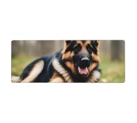 BROLEO Animal German Shepherd Printing Extra Large Mouse Pad, Computer Office Anti Slip Gaming Keyboard Thickened Version 12x31.5in