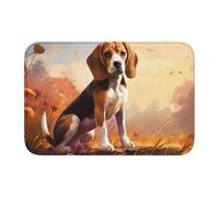 BROLEO Anti Slip Thickened Floor Mat Nerdy Beagle Printing Non-Slip, Easy to Clean, Durable,Perfect for Toilet Bathroom 60x40cm