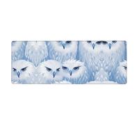 BROLEO Arctic Owl Printing Extra Large Mouse Pad Strong Adhesion, Durable, Precise Locking Edge 12x31.5in