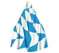 BROLEO Bavarian Flag Printing Halloween Adult Hooded Cape Men'S And Women'S Clothing Mantle Role-Playing