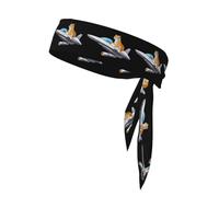 BROLEO Big tiger on the spaceship printing Sports headscarf, sweat absorbing and breathable, motion headband, double-sided kerchief